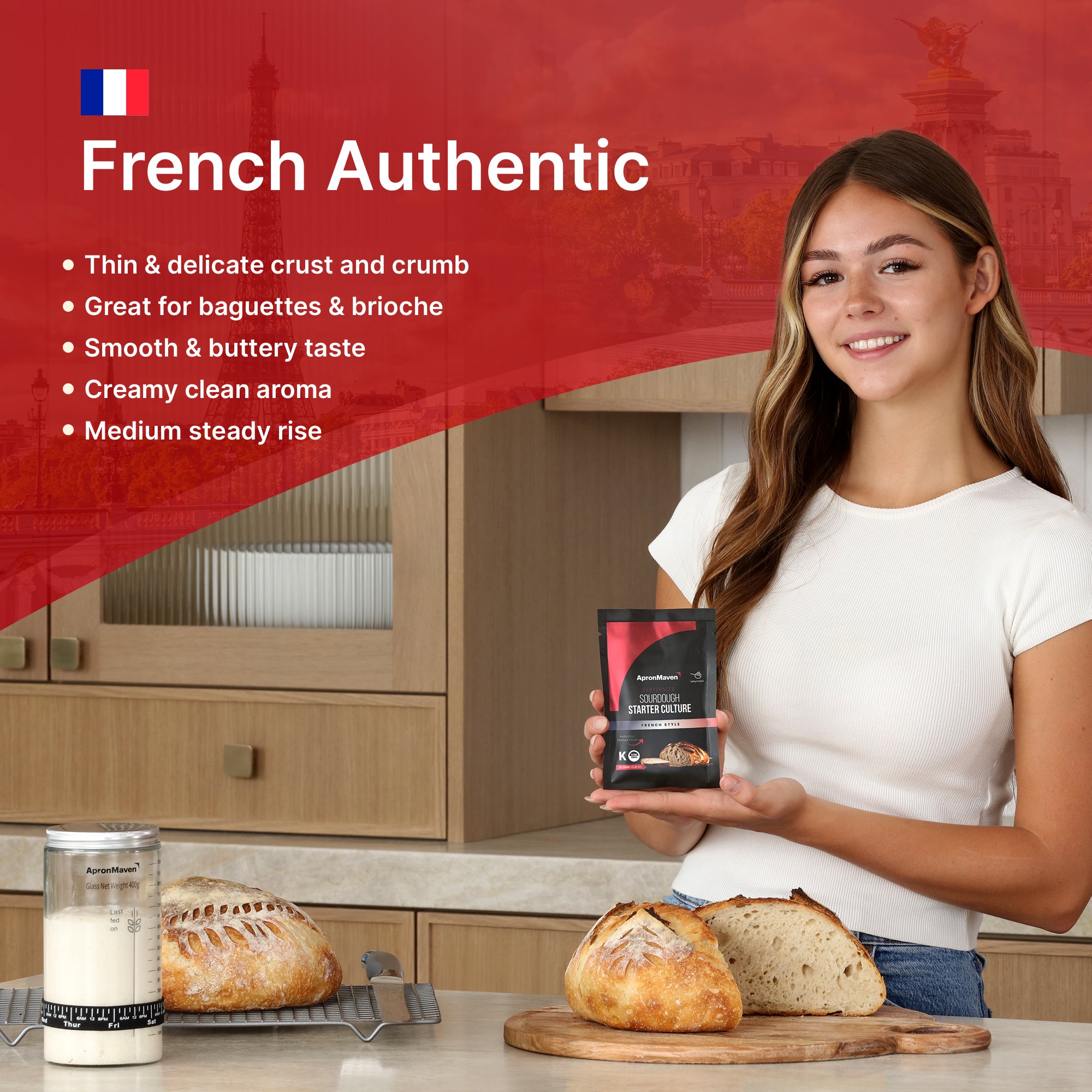 Premium Dehydrated Sourdough Starter Culture - French Style - 10 Grams