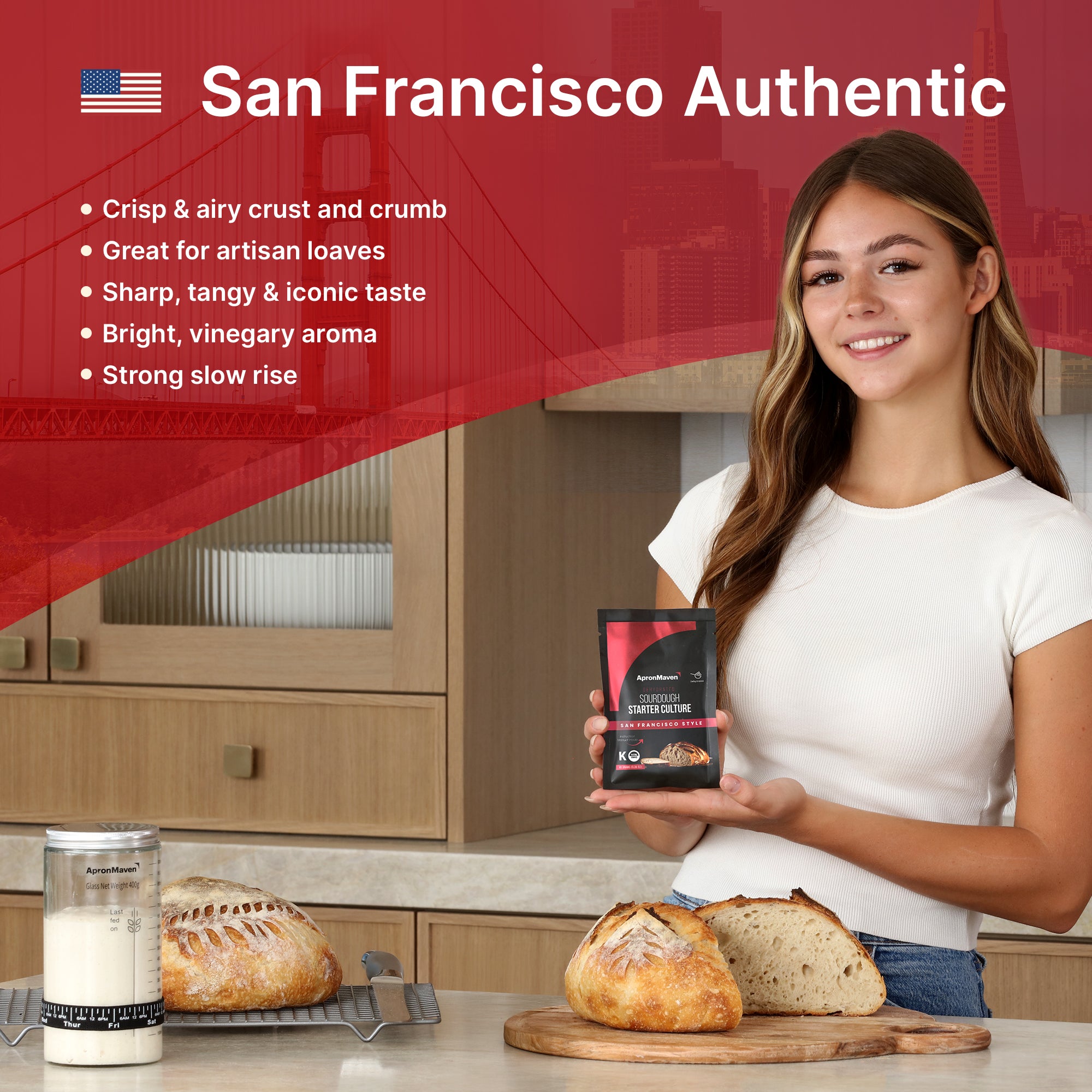 Premium Dehydrated Sourdough Starter Culture - San Francisco - 10 Grams